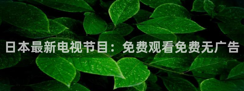 柠檬真人直播：日本最新电视节目：免费观看免费无广告